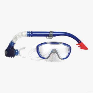 Speedo Masca de inotat si inotatoare GLIDE MASK SNORKEL SET AU GREY/BLUE 