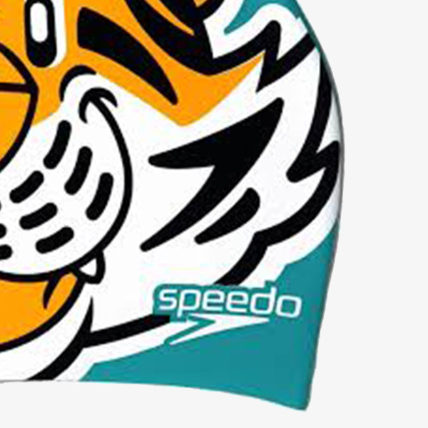 Speedo Casca de inot PRINTED CHARACTER CAP IU LTS ORANGE/GREE 