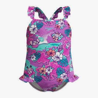 Speedo Costum baie (intreg) LTS DIGI FRILL TRSP IF PURPLE 