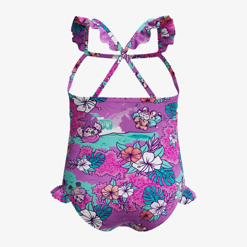 Speedo Costum baie (intreg) LTS DIGI FRILL TRSP IF PURPLE 