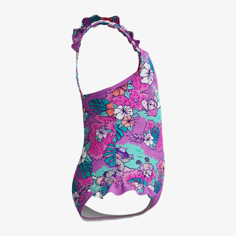 Speedo Costum baie (intreg) LTS DIGI FRILL TRSP IF PURPLE 