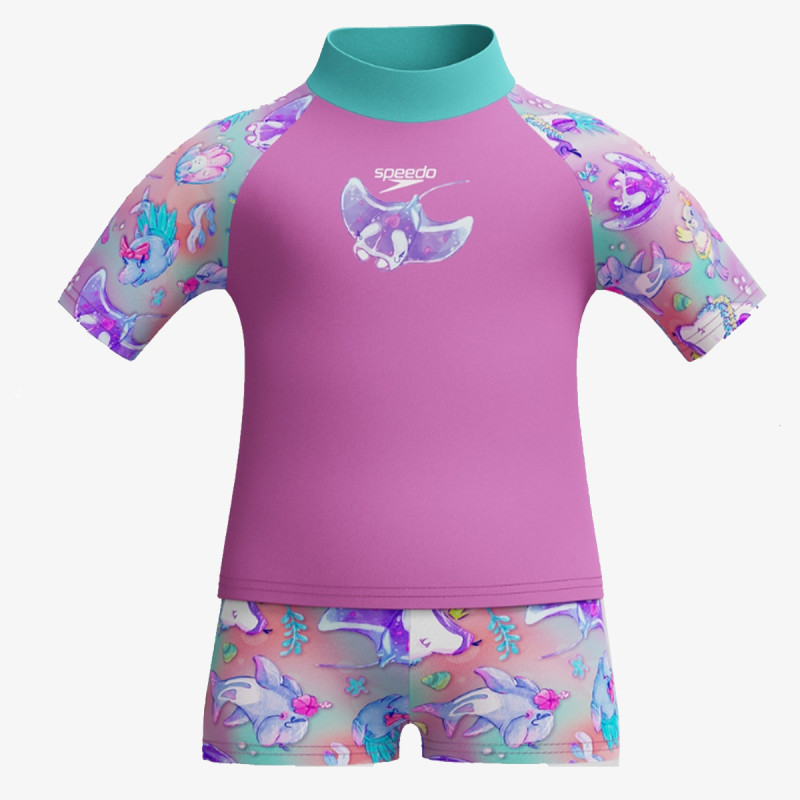 Speedo Set DIGI PT SS RASH TOP SET IF PURPLE 
