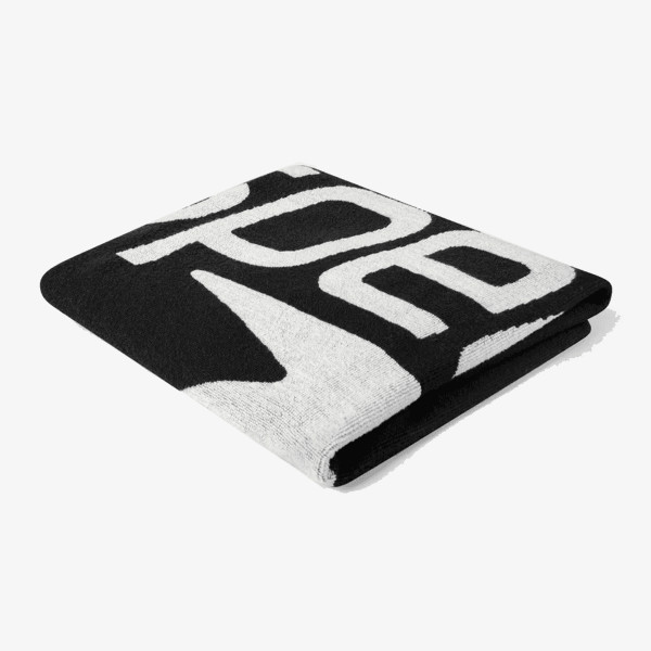Speedo Prosop LOGO TOWEL AU BLACK/WHITE 
