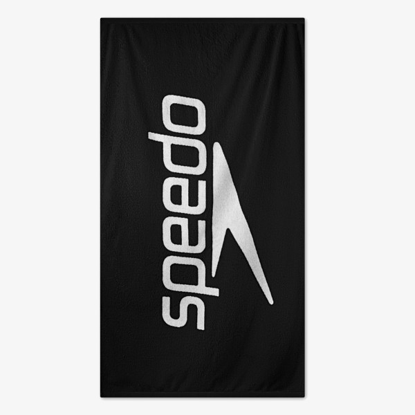 Speedo Prosop LOGO TOWEL AU BLACK/WHITE 