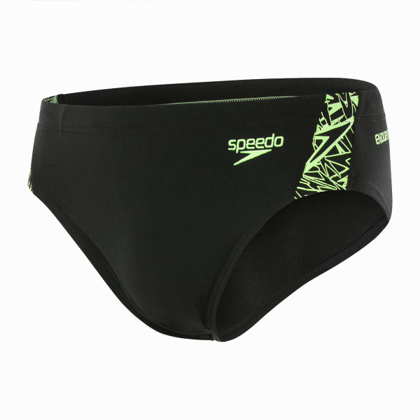 Speedo Sorturi inot BOOM SPL 7CM BRF AM BLACK/GREEN 