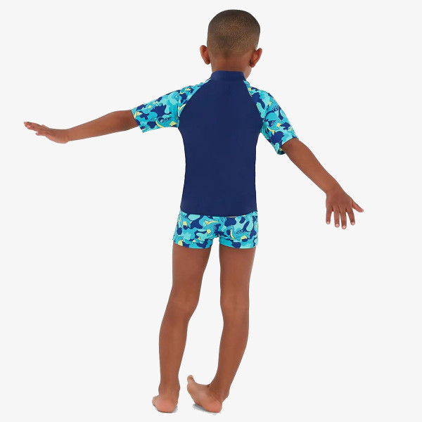 Speedo Set Short Sleeve Printed Rash Top Set 