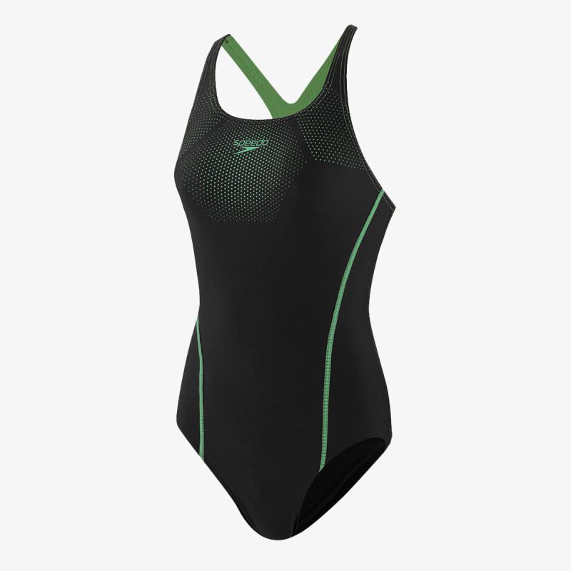 Speedo Costum baie (intreg) TECH PLMT MEDALIST AF BLACK/GREEN 