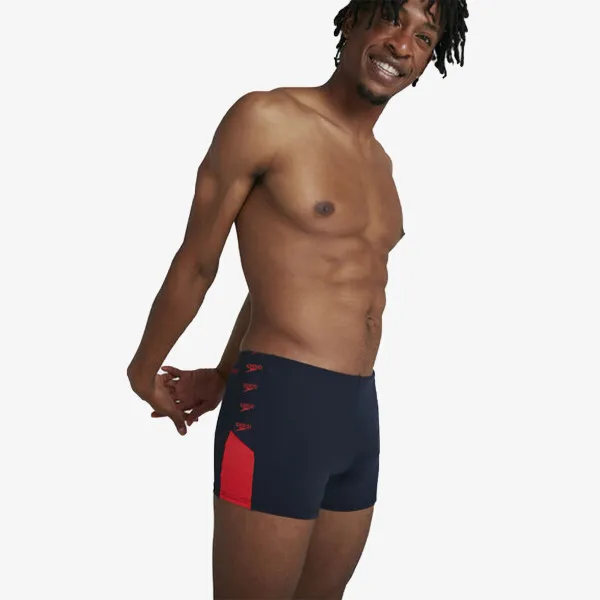 SPEEDO Sorturi inot BOOM LOGO SPLICE ASHT AM NAVY/RED 