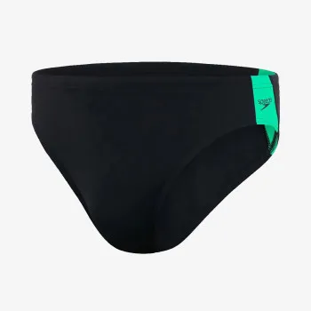 SPEEDO Costum baie (intreg) BOOM LOGO SPLICE 7CM BRF AM BLACK/GREEN 
