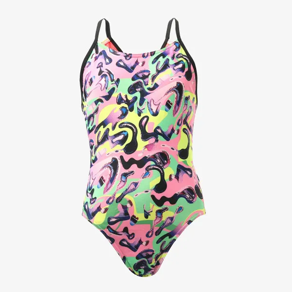 SPEEDO Costum baie (intreg) ALV LANE LINE BACK JF PINK/YELLOW 