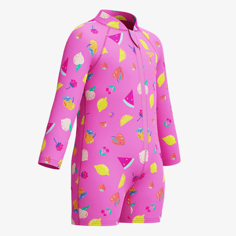 Speedo Set Long Sleeve Print Zip One Piece 