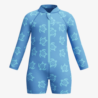 Speedo Set Long Sleeve Print Zip One Piece 