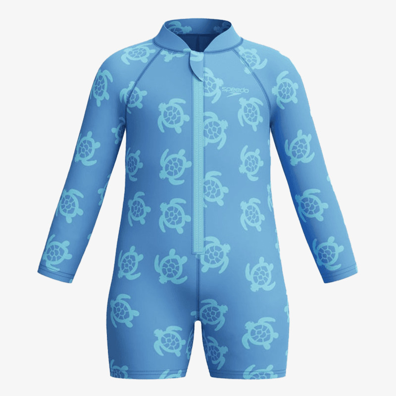 Speedo Set Long Sleeve Print Zip One Piece 