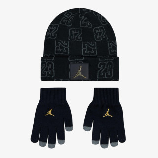 Set JAN MONOGRAM BEANIE SET 