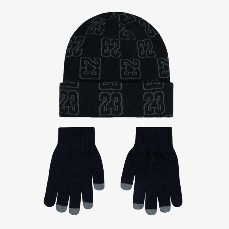 Set JAN MONOGRAM BEANIE SET 