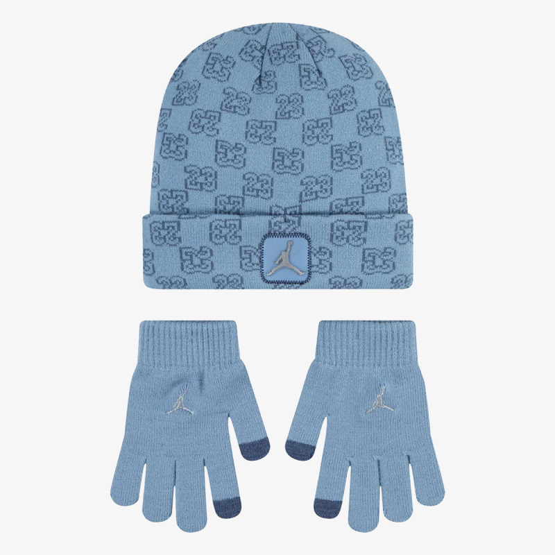 Set JAN MONOGRAM BEANIE SET 