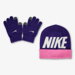 NIKE Set Wordmark Colorblock Beanie Set (2 Piece) 