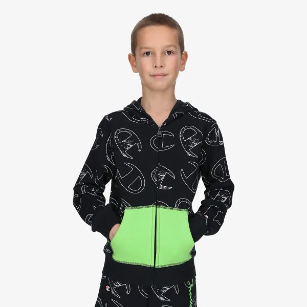 CHAMPION Hanorac BOYS ALL OVER FULL ZIP HOODY 