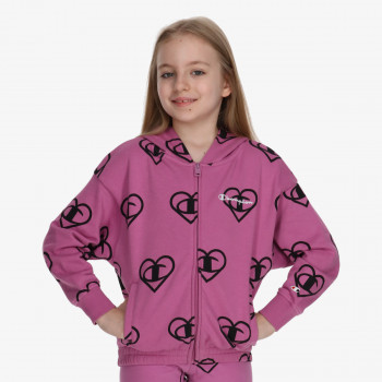 CHAMPION Hanorac GIRLS HEART FULL ZIP HOODY 
