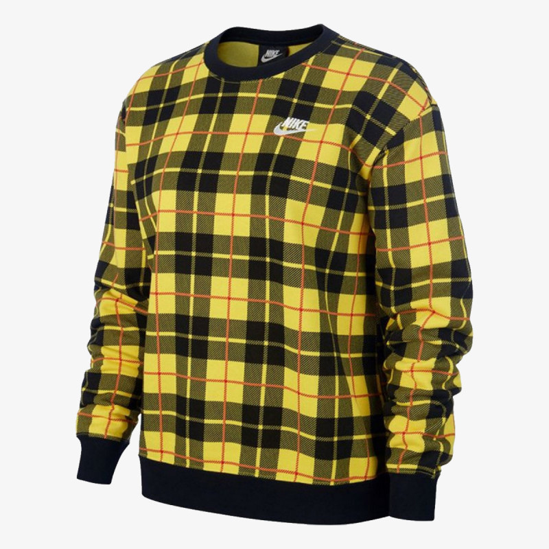Nike Tricou maneca lunga W NSW CREW FLC AOP PLAID 