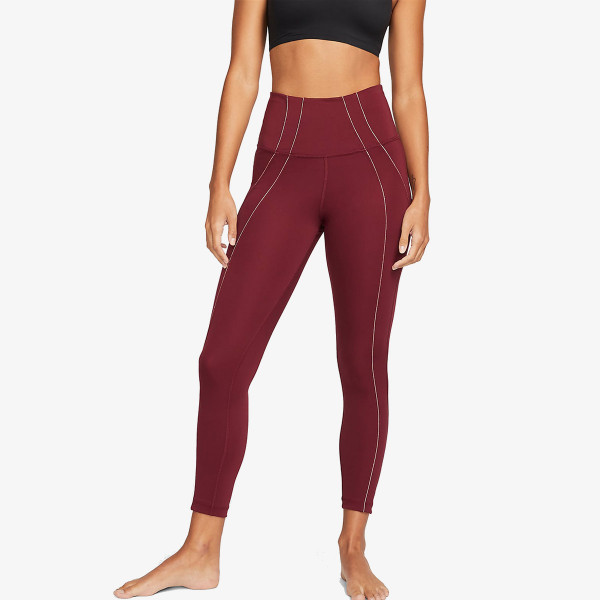 Nike Colanti Yoga Dri-FIT High-Waisted 7/8 Metallic Trim Leggings 