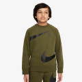 Nike Tricou maneca lunga B NSW FLC SWOOSH CREW 