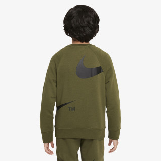 Nike Tricou maneca lunga B NSW FLC SWOOSH CREW 