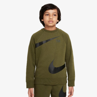 Nike Tricou maneca lunga B NSW FLC SWOOSH CREW 