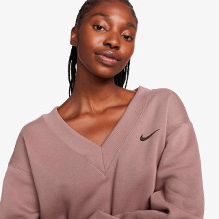 Nike Tricou maneca lunga W NSW PHNX FLC CROP VNECK 