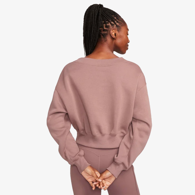 Nike Tricou maneca lunga W NSW PHNX FLC CROP VNECK 