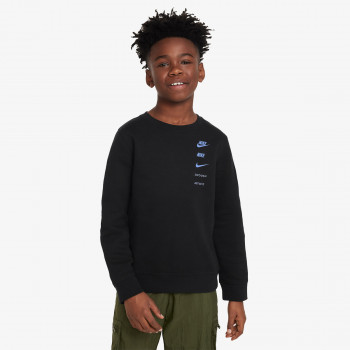 NIKE Tricou maneca lunga Sportswear Standard Issue Older Kids' (Boys') Crew-neck Fleece Sweatshirt 