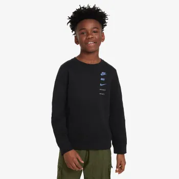 NIKE Tricou maneca lunga Sportswear Standard Issue Older Kids' (Boys') Crew-neck Fleece Sweatshirt 