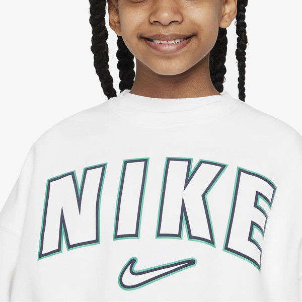 Nike Tricou maneca lunga Sportswear Older Kids' (Girls') Fleece Crew-Neck Sweatshirt 