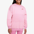 Nike Tricou maneca lunga G NSW CLUB FLC OVRSZD CRW AOP 