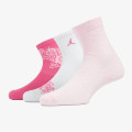 JORDAN Sosete JHG FLORAL LACE 3PK CREW 
