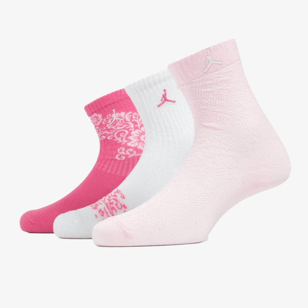 JORDAN Sosete JHG FLORAL LACE 3PK CREW 