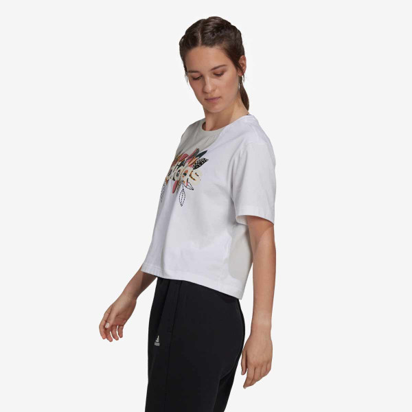 adidas Tricou X FARM RIO PRINT BOYFRIEND CROPPED COTTON LOGO 