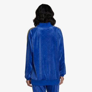 adidas Hanorac TRACK JACKET IN VELVET WITH EMBOSSED ADIDAS ORIGINALS MONOGRAM AND GOLD STRIPES<br /> 