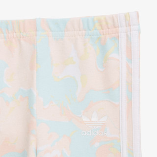 adidas Trening MARBLE PRINT TEE DRESS AND TIGHTS 