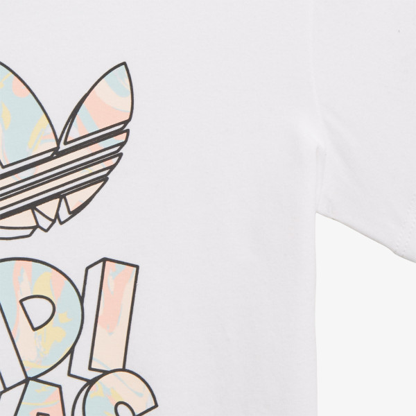 adidas Trening MARBLE PRINT TEE DRESS AND TIGHTS 