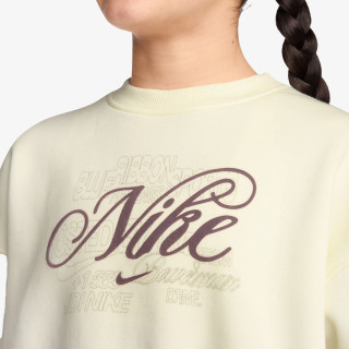 Nike Tricou maneca lunga G NSW CLUB FLC BXY CREW GFX 