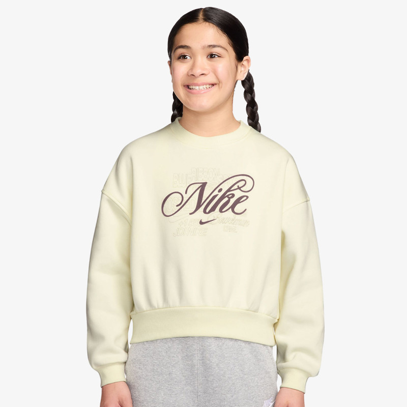 Nike Tricou maneca lunga G NSW CLUB FLC BXY CREW GFX 