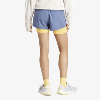 adidas Pantaloni scurti OWN THE RUN 3-STRIPES 2IN1 SHORT 