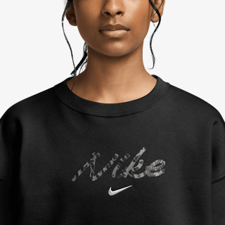 Nike Tricou maneca lunga G NSW STDIO FLC OVRSZD CRW AOP 