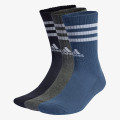 adidas Sosete 3-Stripes Cushioned Crew 
