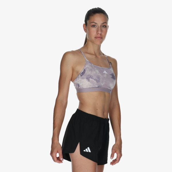 adidas Bustiera AEROREACT TRAINING ESSENTIALS LIGHT SUPPORT TIE-DYE FLOWER-PRINT 