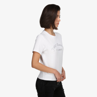 Juicy Couture Tricou BLACK ARCHED DIAMANTE GIRLFRIEND TEE 