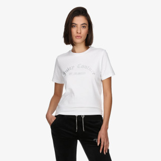 Juicy Couture Tricou BLACK ARCHED DIAMANTE GIRLFRIEND TEE 