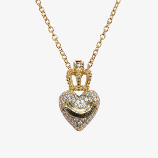 Juicy Couture COLIER JUICY CROWN HEART SHORT NECKLACE IN GOLD 