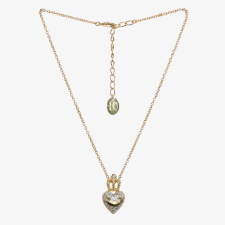 Juicy Couture COLIER JUICY CROWN HEART SHORT NECKLACE IN GOLD 